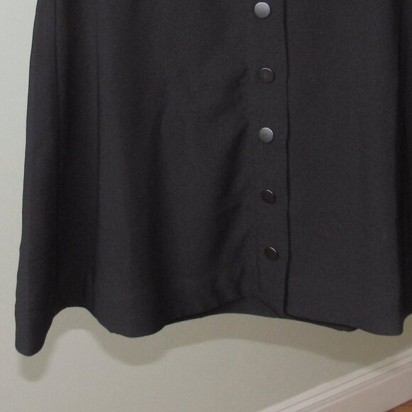 Avec Les Filles Black Mini Skirt Womens 0 Button Down Front - Picture 3 of 7